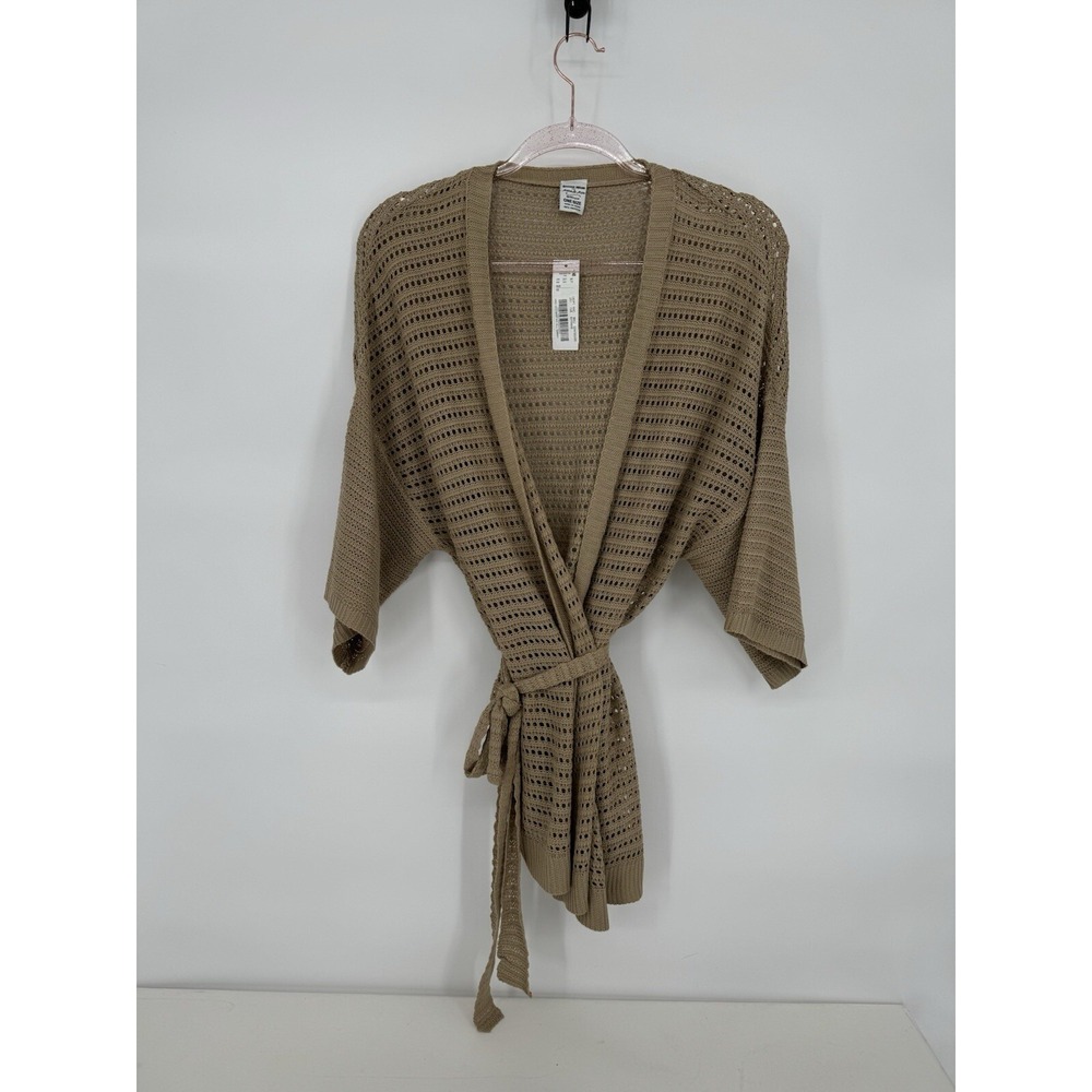 ANNA‎ & AVA Brooke Webb Womens Open Cardigan Sweater Beige One Size NWT Org $68